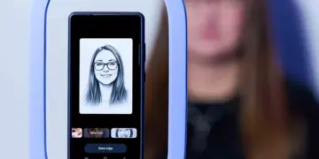 Fitur Sketch to Image pada Galaxy AI yang mengubah sketsa wajah kasar menjadi ilustrasi potret digital yang artistik dan nyata.