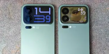 Desain modul kamera belakang Xiaomi 17 Max yang mirip varian standar namun dilengkapi lensa periskop tambahan.