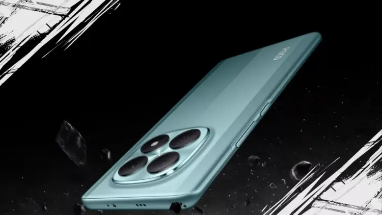 Sisi samping Poco M8 yang sangat tipis dengan ketebalan hanya 7,35mm.