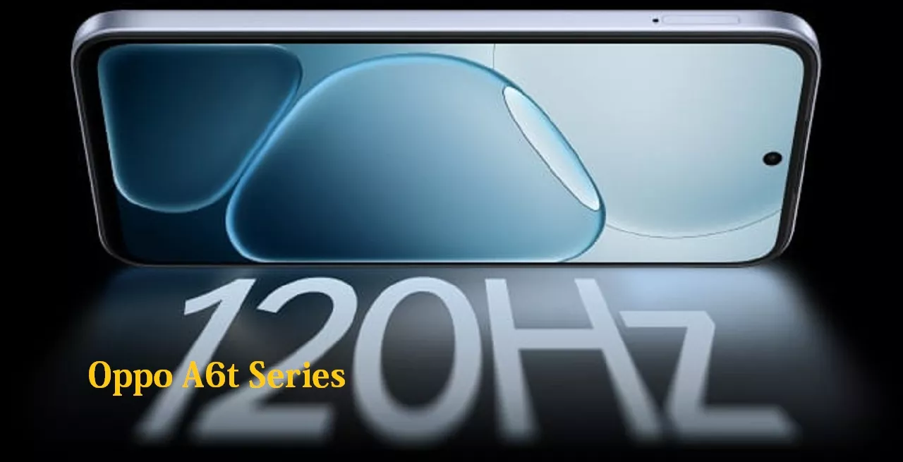 Detail layar depan OPPO A6t Series yang mendukung refresh rate 120Hz untuk pergerakan visual yang mulus.