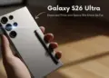 Penggunaan aplikasi editor video canggih pada Samsung Galaxy S26 yang mendukung fitur pengeditan berbasis AI.