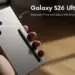 Penggunaan aplikasi editor video canggih pada Samsung Galaxy S26 yang mendukung fitur pengeditan berbasis AI.