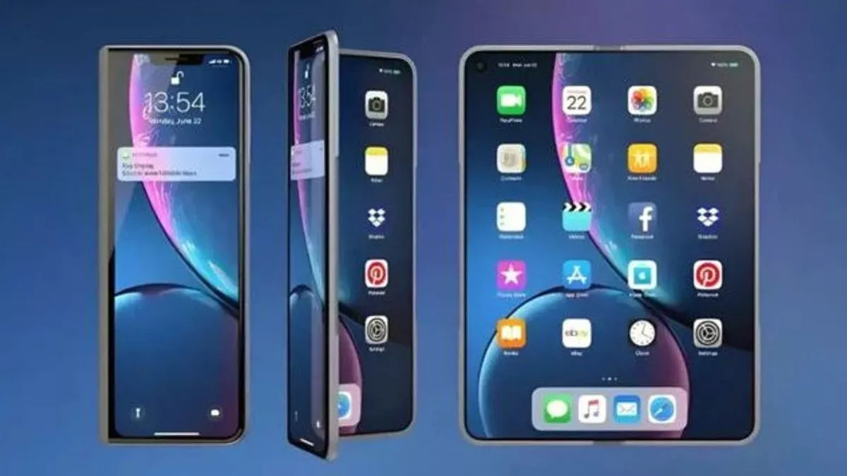 Close-up lensa sensor kecil pada bingkai hitam dengan ilustrasi kilatan cahaya putih yang melambangkan aktifnya fitur privasi di iOS 27.