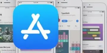 Antarmuka aplikasi di dalam App Store pada beberapa perangkat iPhone yang mengalami kendala teknis.