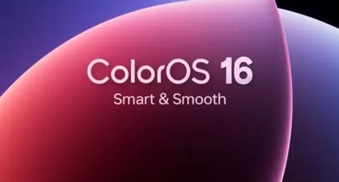 Logo resmi ColorOS 16 dengan slogan Smart and Smooth untuk memeriksa daftar HP OPPO yang mendukung update.
