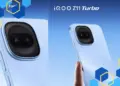 Poster promosi iQOO Z11 Turbo varian warna biru yang menonjolkan fitur kamera utama 200 MP dengan kemampuan lossless zoom 4x.