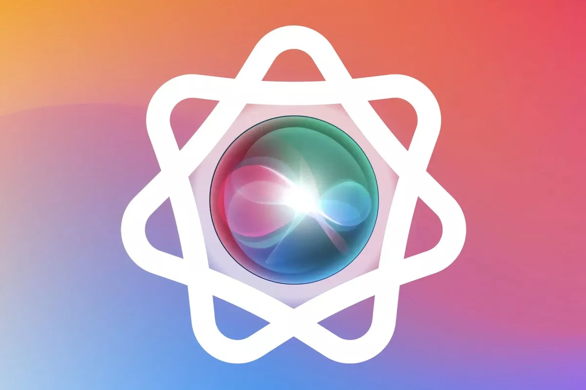 Logo Siri dengan desain futuristik yang melambangkan pembaruan teknologi AI chatbot dari Apple.