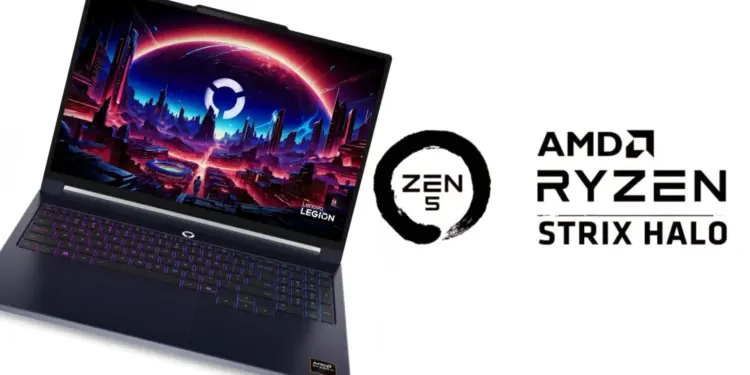 Laptop Gaming Lenovo Legion 7 terbaru yang ditenagai platform AMD Strix Halo untuk performa grafis setara VGA dedicated.