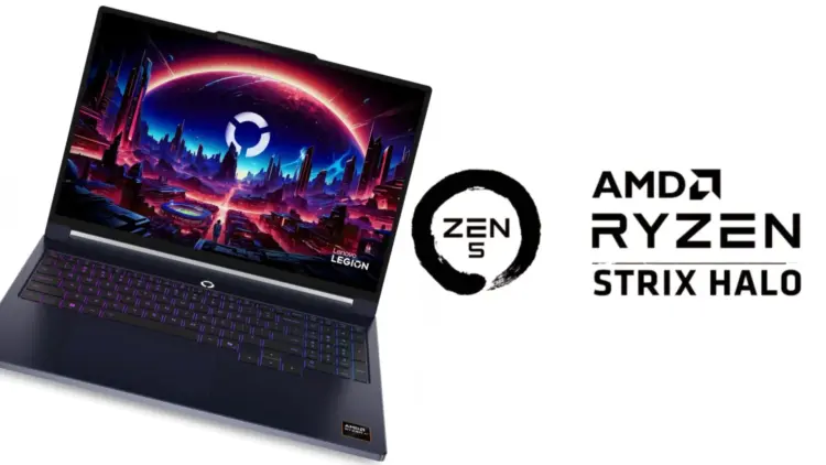 Laptop Gaming Lenovo Legion 7 terbaru yang ditenagai platform AMD Strix Halo untuk performa grafis setara VGA dedicated.