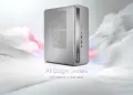 Mini PC MSI AI Edge Series desktop dengan sasis perak kompak, solusi AI powerhouse terbaru yang diperkenalkan di CES 2026.