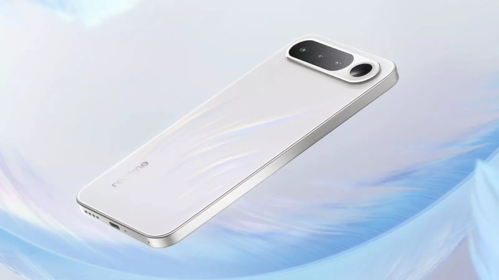 Detail sudut dan modul kamera Realme 16 yang memiliki desain minimalis mirip iPhone Air.