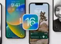 Tampilan Lock Screen iPhone dengan sistem operasi iOS 16 yang menampilkan widget dan kustomisasi waktu.
