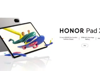 Poster peluncuran Honor Pad X8b yang menampilkan desain bodi tipis dengan material Metal Reliable Body.