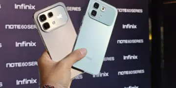 Deretan varian warna Infinix NOTE 60 Series mulai dari biru, oranye, hitam, hingga abu-abu.