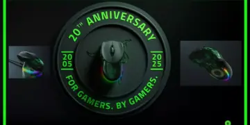 Poster perayaan 20 tahun Mouse Gaming Boomslang 20th Anniversary Edition (2005-2025).