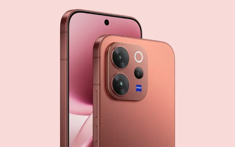 Tampilan depan dan belakang Vivo V70 dan V70 Elite dengan desain kamera yang mewah.