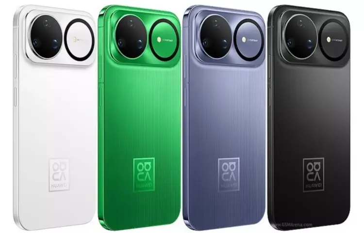 Pilihan varian warna Huawei Nova 16 Ultra terbaru dalam warna putih, hijau, biru, dan hitam dengan desain modul kamera unik.