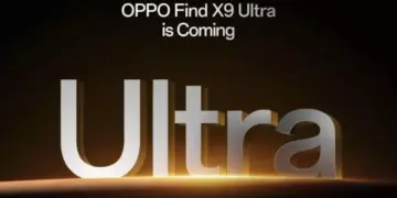 Teaser resmi OPPO Find X9 Ultra "is Coming" dengan teks Ultra yang bercahaya keemasan.