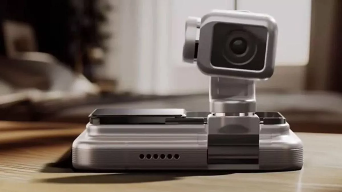 Desain samping Honor Robot Phone memperlihatkan mekanisme lengan robotik kamera yang canggih.