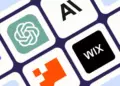 Kumpulan logo platform populer seperti ChatGPT, Wix, dan Midjourney sebagai bagian dari daftar Tools AI Tercanggih 2026.