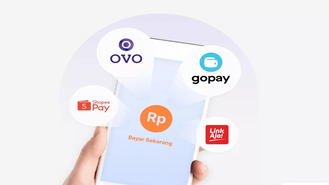 Pilihan dompet digital populer di Indonesia seperti OVO, GoPay, ShopeePay, dan LinkAja untuk aplikasi kirim THR.