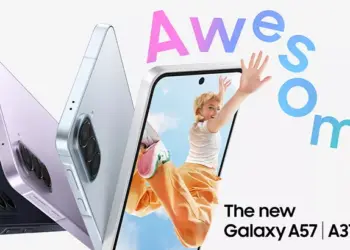 Poster promosi resmi Samsung bertajuk "Awesome" untuk seri terbaru Galaxy A57 dan A37 5G.
