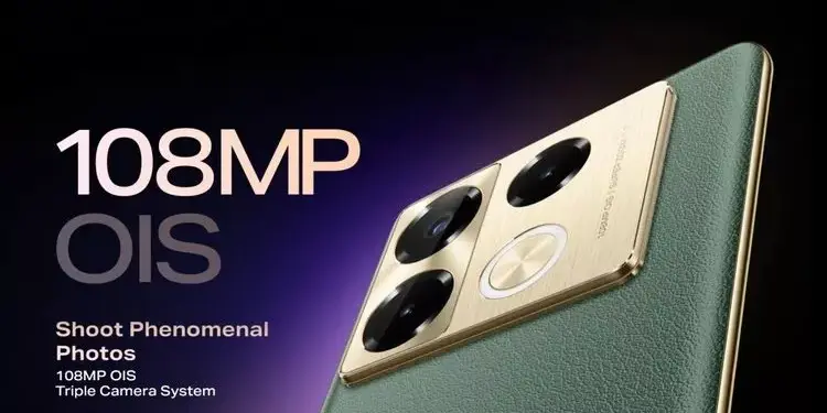 Smartphone kamera 108MP OIS harga terjangkau dengan desain bodi kulit hijau yang mewah.