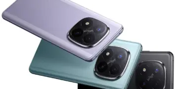 Variasi warna Redmi Note 14 Pro+ 5G meliputi ungu, hijau, dan hitam dengan tekstur bodi belakang yang mewah.