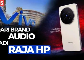 Infografis kisah sukses Vivo yang bertransformasi dari brand audio menjadi raja smartphone dunia mengalahkan kompetitor besar.