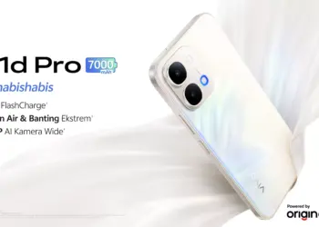 Poster resmi Vivo Y31d Pro warna putih dengan baterai 7000mAh dan fitur 90W FlashCharge.