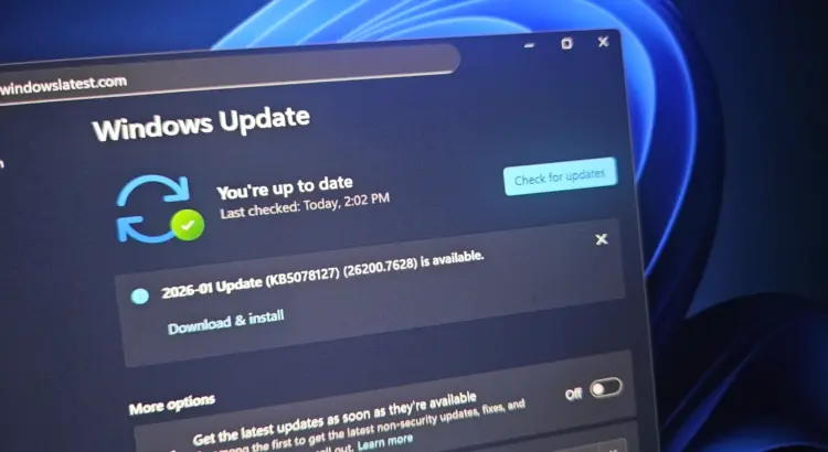 Notifikasi Update Windows 11 dengan kode KB5078127 yang tersedia untuk diunduh dan diinstal.