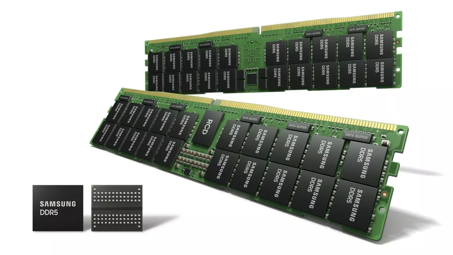 Modul RAM Samsung DDR5 yang merepresentasikan kemajuan teknologi DRAM