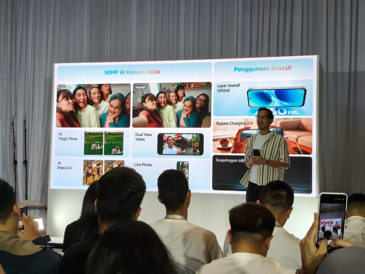 Fitur kamera 50MP AI dan layar 1250 nits pada vivo Y31d Pro bertenaga Snapdragon 680.