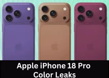 Tiga variasi pilihan warna baru iPhone 18 Pro, terdiri dari ungu, emas, dan merah tua.