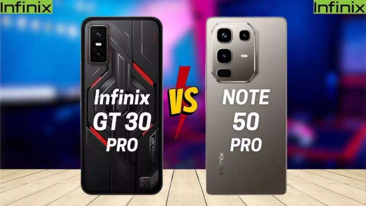 Grafik perbandingan Infinix GT 50 Pro vs GT 30 Pro untuk membantu Anda menentukan pilihan upgrade smartphone.