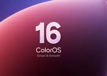 Logo resmi ColorOS 16 dengan tagline Smart & Smooth.