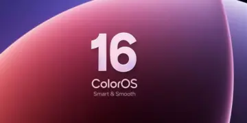 Logo resmi ColorOS 16 dengan tagline Smart & Smooth.