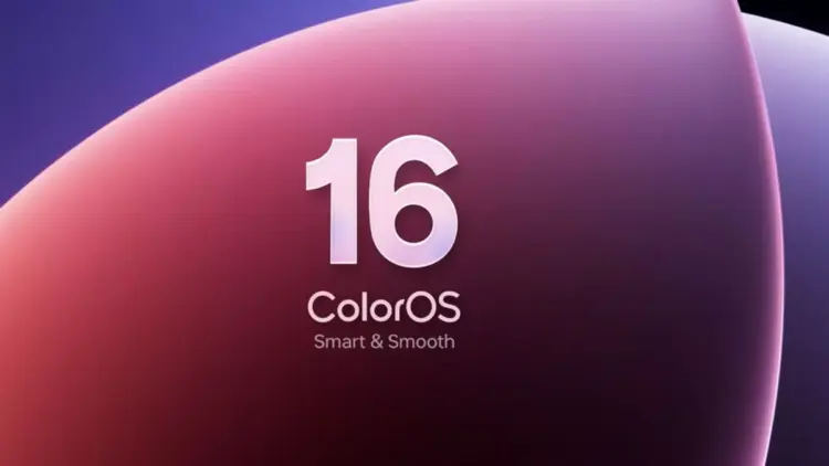 Logo resmi ColorOS 16 dengan tagline Smart & Smooth.