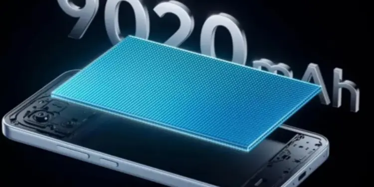 Bocoran visual struktur internal baterai Vivo T5 Pro berkapasitas 9.020 mAh.