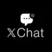 Logo resmi konsep XChat dengan ikon bubble chat minimalis di atas tulisan XChat.