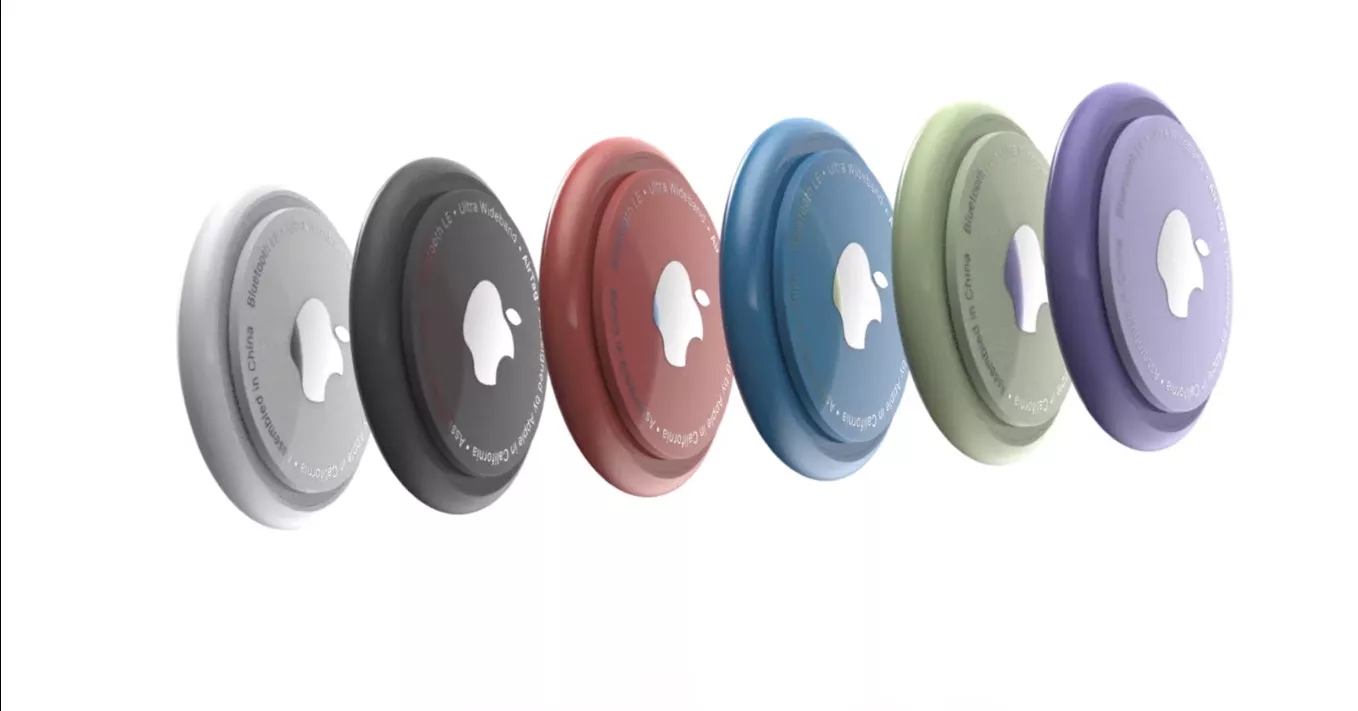 Berbagai varian warna Apple AirTag 2 yang stylish dan minimalis.