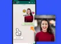 Ilustrasi fitur pembuatan stiker custom dari foto diri untuk digunakan dalam aplikasi WhatsApp.