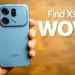 Genggaman tangan pada unit OPPO Find X9s Pro warna biru dengan teks Find X9s Pro WOW.