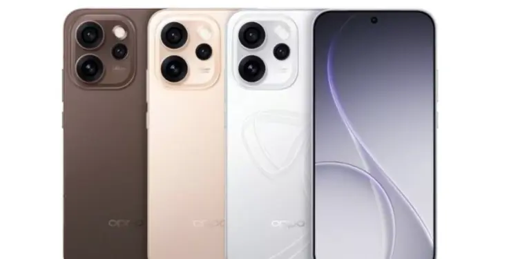 Jajaran lengkap OPPO Reno16 Pro menampilkan layar depan dengan punch-hole kamera dan desain bodi belakang yang ramping.