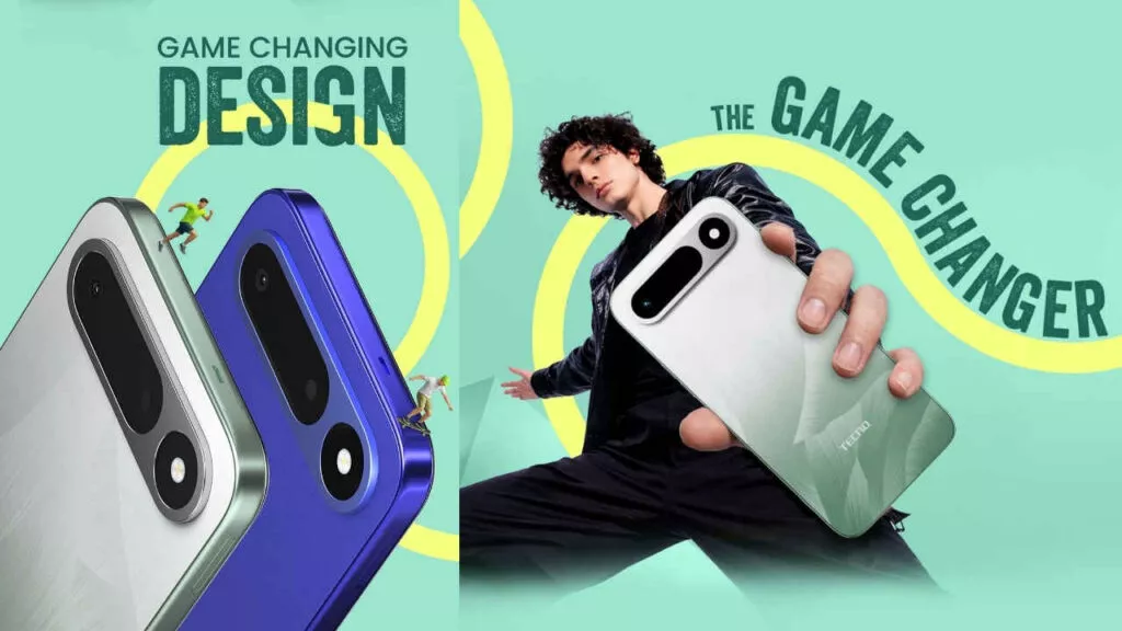 Promosi desain dan fitur unggulan Tecno Pop X 5G.