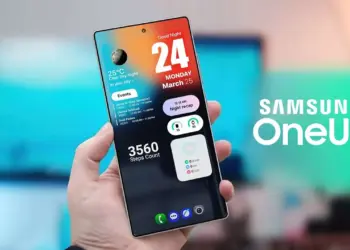 Contoh kustomisasi widget informatif pada layar smartphone Samsung dengan sistem operasi One UI 9 terbaru.
