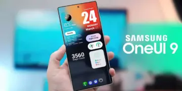 Contoh kustomisasi widget informatif pada layar smartphone Samsung dengan sistem operasi One UI 9 terbaru.