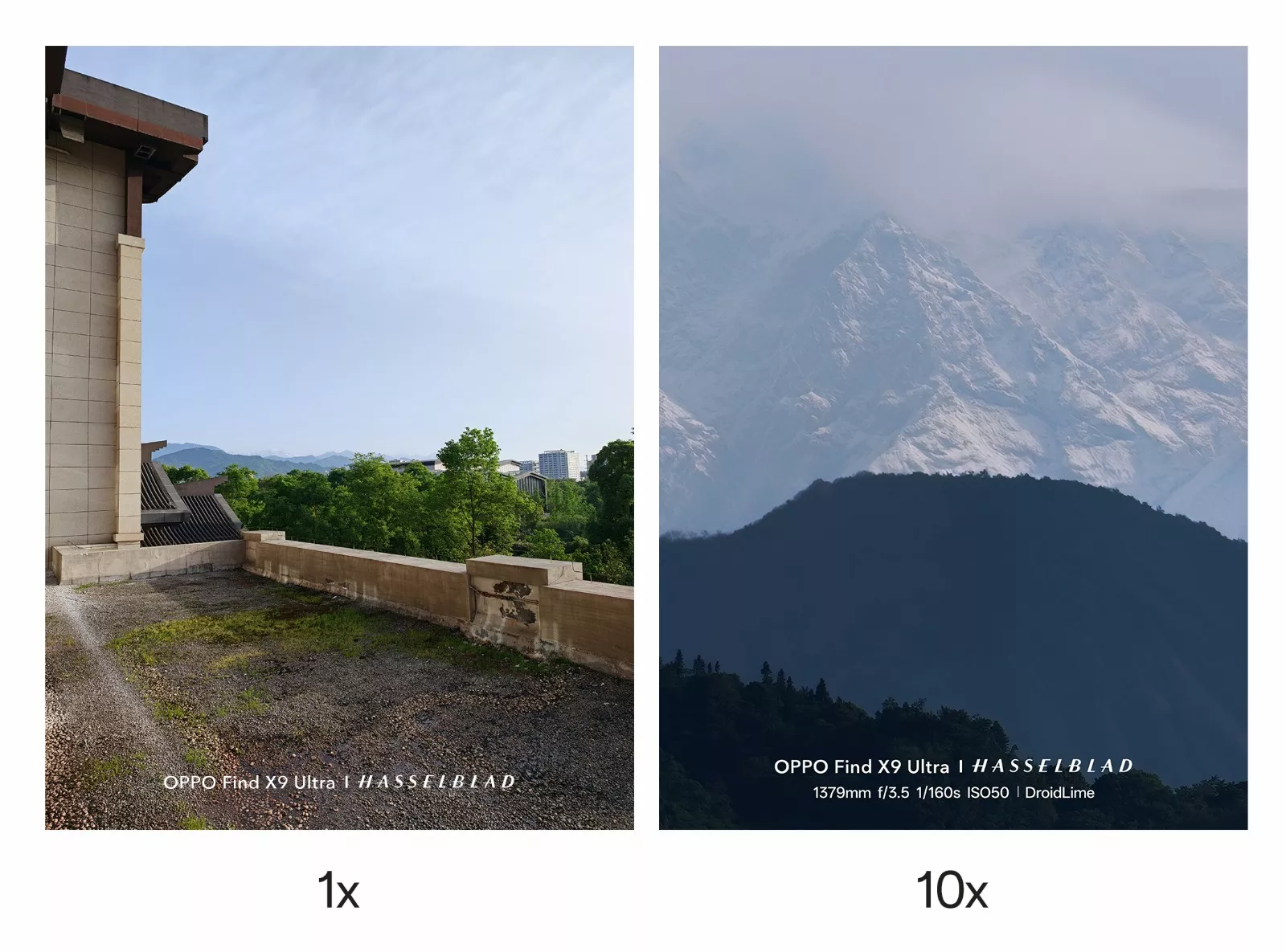 Detail tiga lensa kamera OPPO Find X9 Ultra yang tersusun secara vertikal.