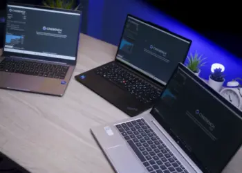 Perbandingan performa laptop bisnis terbaik 2026 antara ASUS ExpertBook, Lenovo ThinkPad, dan HP ProBook dalam pengujian benchmark.
