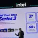 Presentasi peluncuran laptop Intel Core Ultra Series 3 di Indonesia yang menampilkan keunggulan performa AI PC dan daya tahan baterai hingga 27 jam.